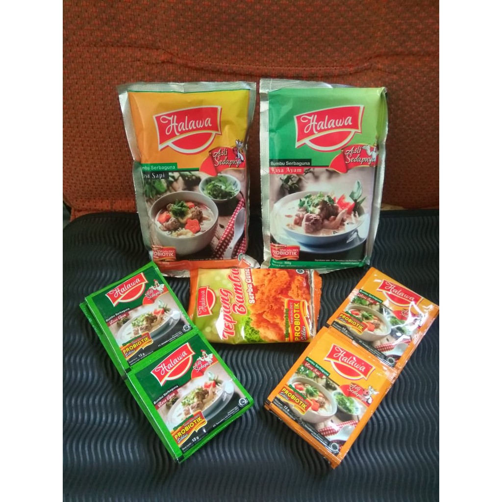 

Halawa Bumbu Masak Probiotik renceng isi 12 sachet