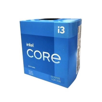 Processor Intel Core i3 10105f Box 3.7Ghz-4.3Ghz 65w 6mb cache 8 threads 4 core  LGA 1200 gen 10 Comet lake