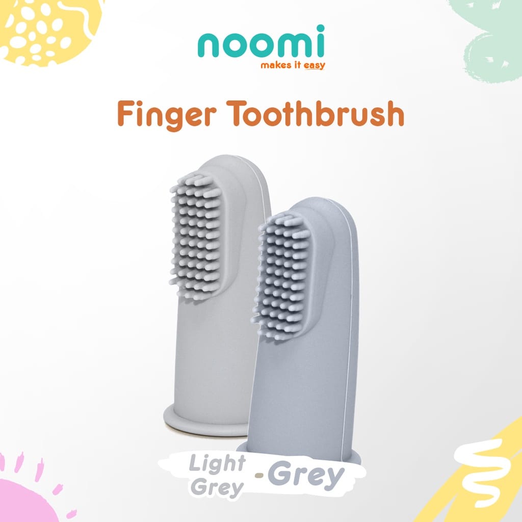 Noomi Finger Toothbrush With Case Silicone - Sikat Lidah Gusi Bayi Silikon (Isi 2Pcs)