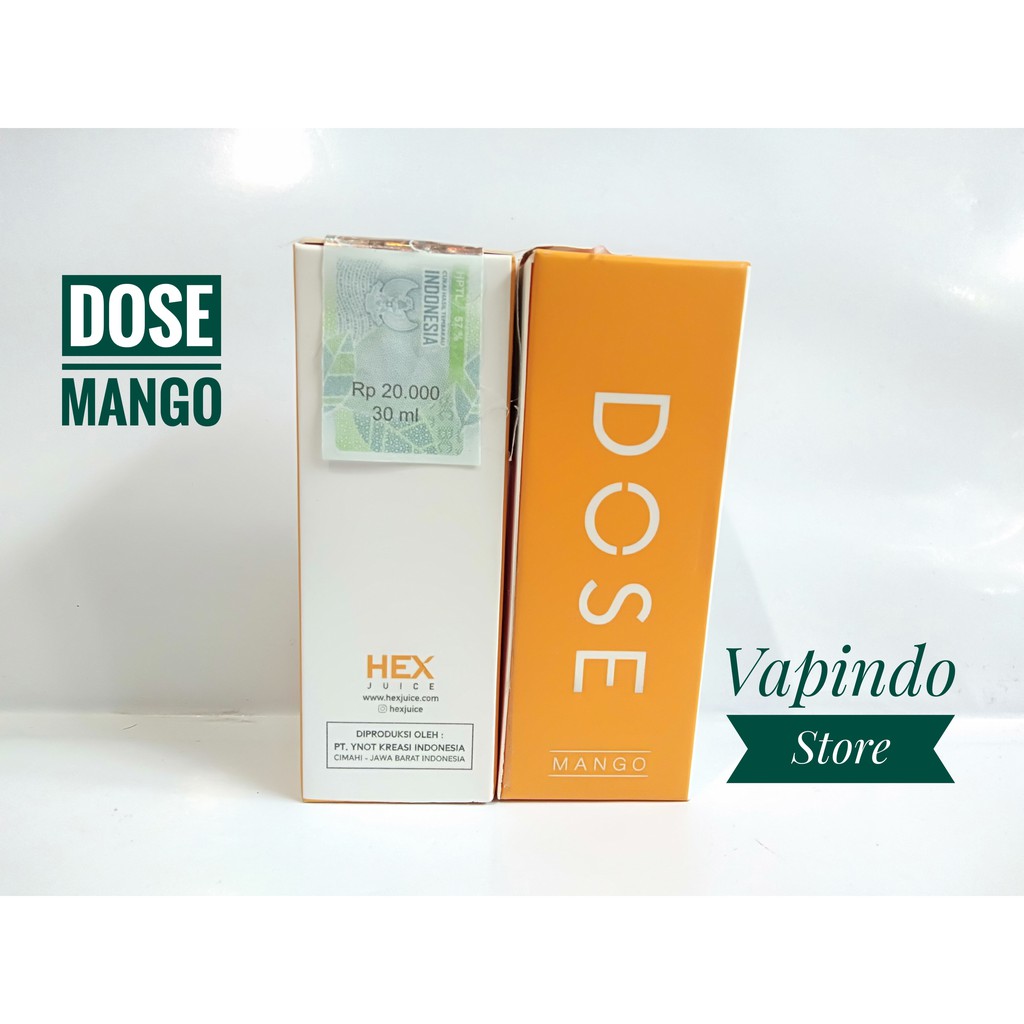 DOSE MANGO SALT NIC BY HEX 30ML 40MG NICOTINE SALTNIC E LIQUID VAPE