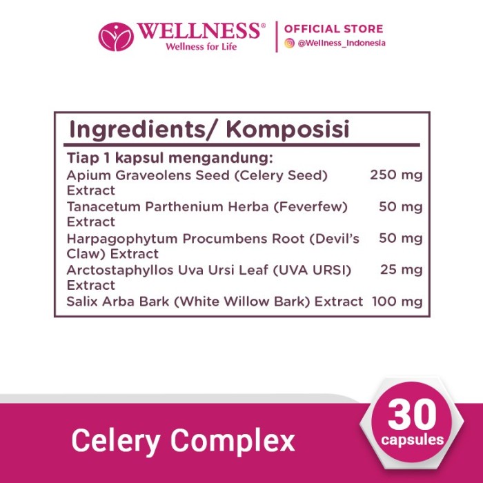 Wellness Celery Complex 30 Capsules