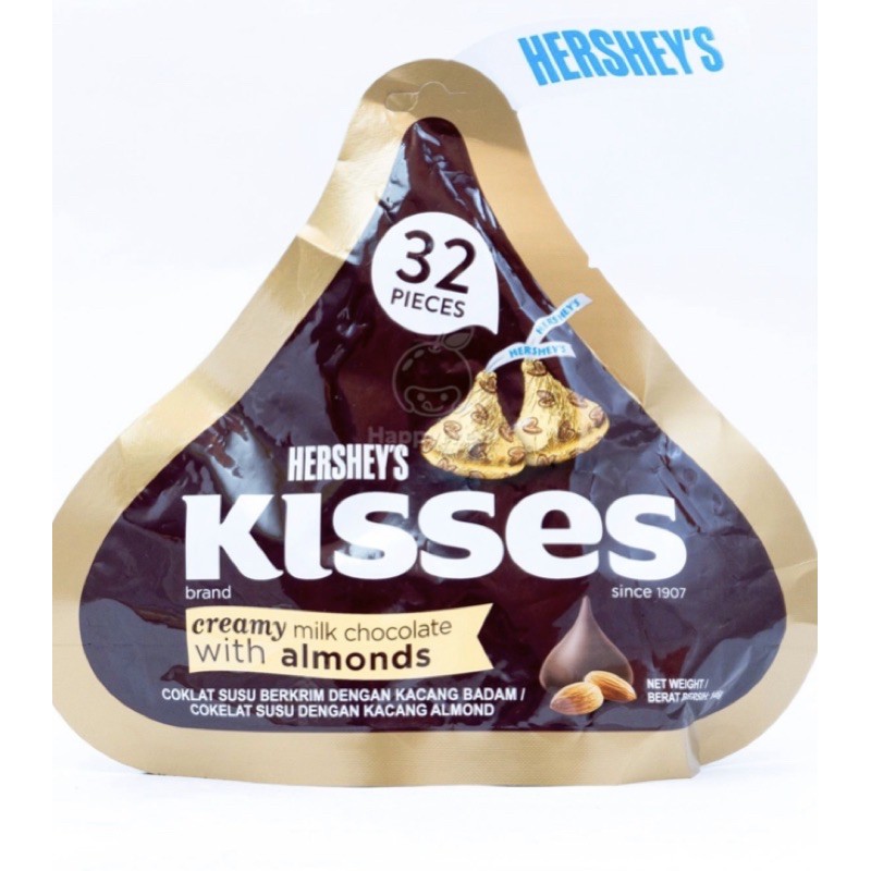 

Hershey's kisses creamy milk chocolate almond 32's