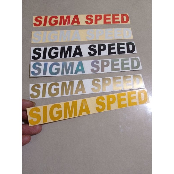 STICKER SIGMA SPEED CUTTING