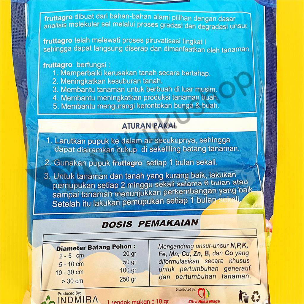 PUPUK FRUTTAGRO 1 KG KEMASAN PABRIK BUAH