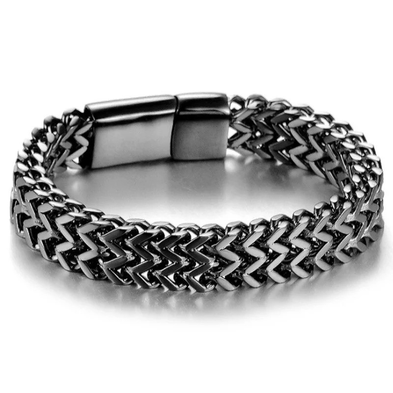 Gelang Cowo Pria Scrab Stainless Steel Premium GGCPS