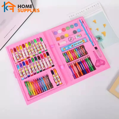 【KF】Set Pensil Crayon Perlengkapan Sekolah Menggambar Anak Isi 86 Pensil Warna