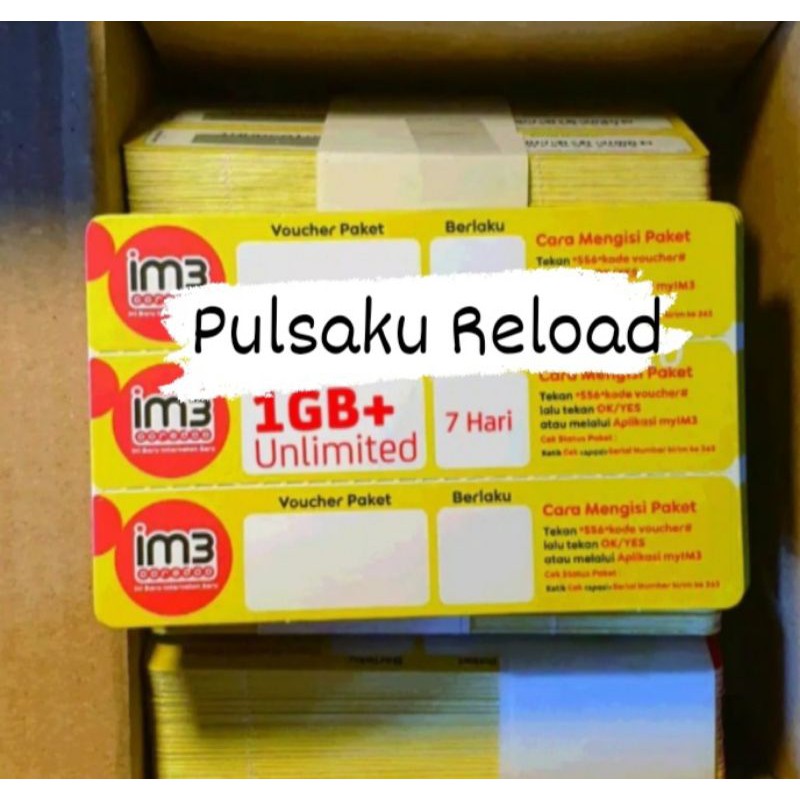 [[ VCR ]] Paket Data Indosat 1GB 30Hari UNLIMITED, VOUCHER & INJECT, Kode bisa dikirim Via Chat