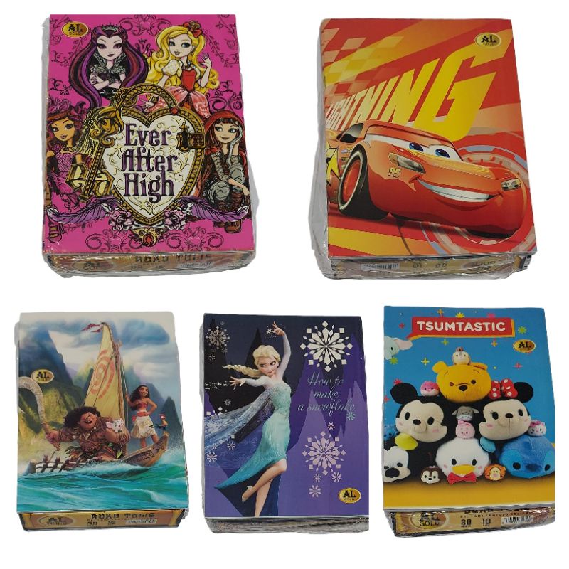 Buku Tulis AL GOLD 38 Lembar Fancy Lucu Anak Cewe Cowo 10 Buku