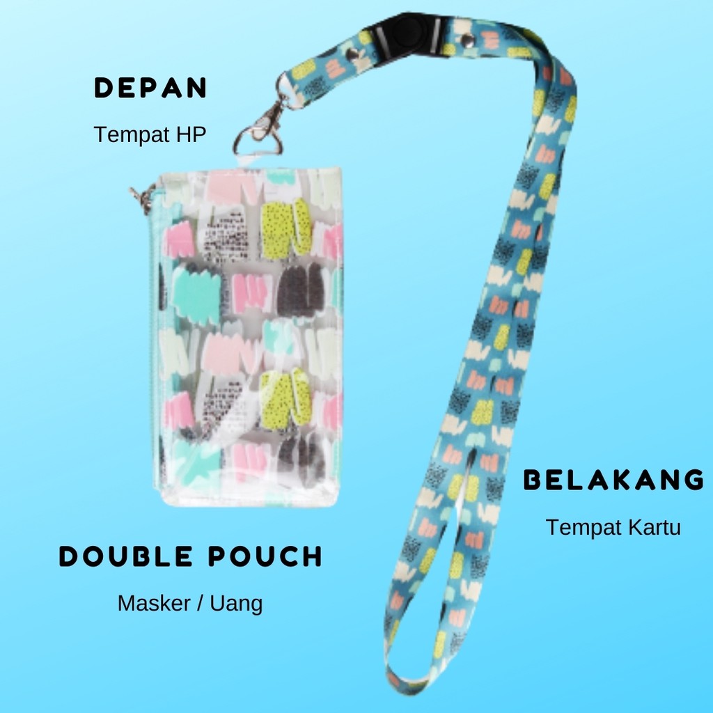 New Normal Pouch 4 in 1 (HP/Masker/Uang/Kartu) Brush Tosca
