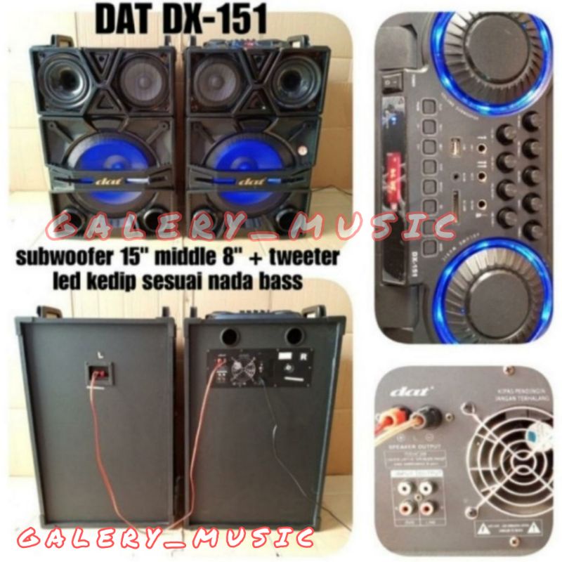 Speaker Aktif Karaoke Bluetooth 15 inch DAT DX151 super bass/ DAT DX151