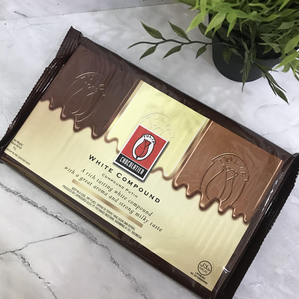 

Tulip White Chocolate Compound 1kg Cokelat Compound Putih