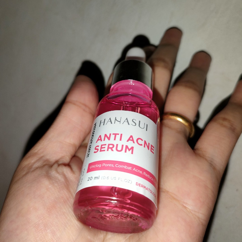 [ORI] Hanasui Serum Pink Anti Acne Melembabkan Kulit Kering Mencegah dan Mengurangi Jerawat pada Wajah | BPOM 20ml