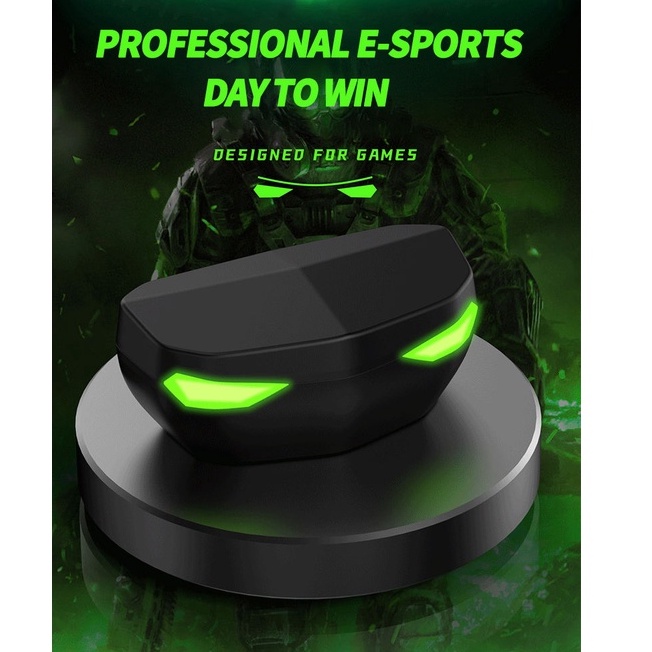 Headset Bluetooth earphone Venom Gaming Mini In-Ear TWS Kontrol Sentuh Earbud Nirkabel K89 Wireless