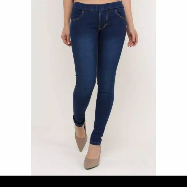 CELANA JEANS SKINNY PINGGANG KARET