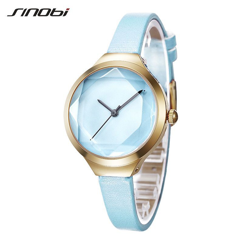 SINOBI 9722 Jam Tangan Wanita Analog Tali Kulit WK-SBY