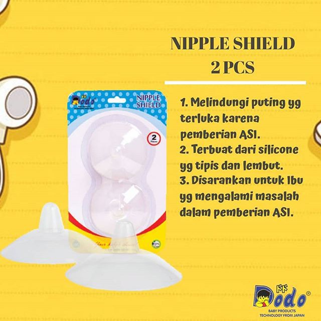 Nipple Shield Dodo |  Pengaman Puting Ibu Single and Double | Silikon Penyambung Asi Dodo ORI