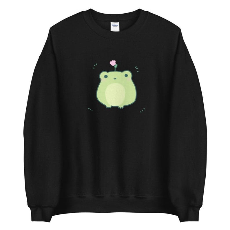 Sweater Basic Katak Lucu  II Sweatshirt Crewneck Print Katak Lucu ( Pria &amp; Wanita )