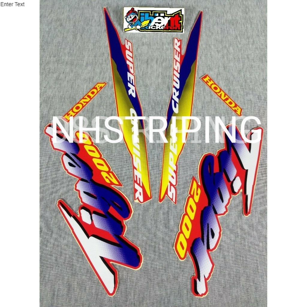 STRIPING TIGER KUNING BIRU  2000 STRIPING LIS STANDAR ORI HONDA