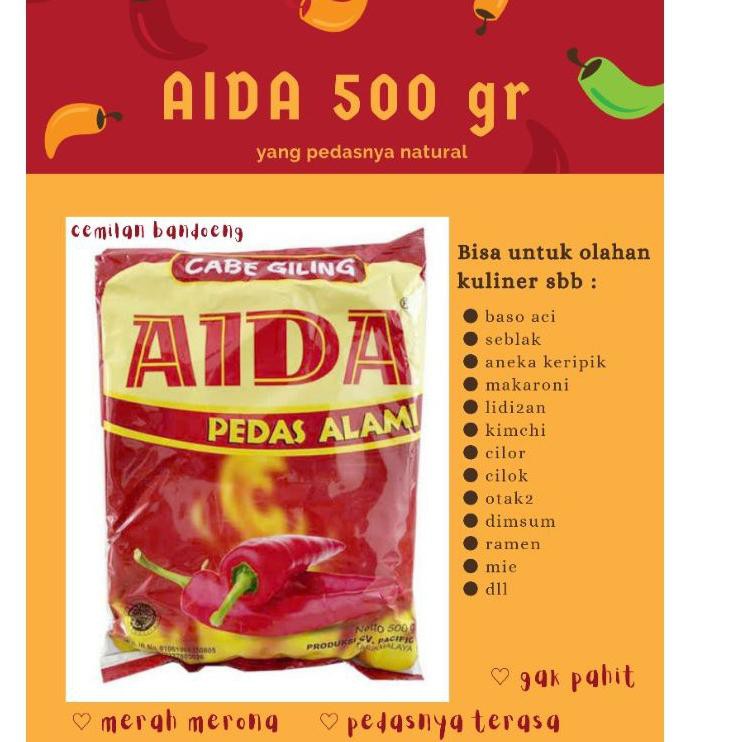 

Hot!! Cabe bubuk aida 500gr EXP DES.2021