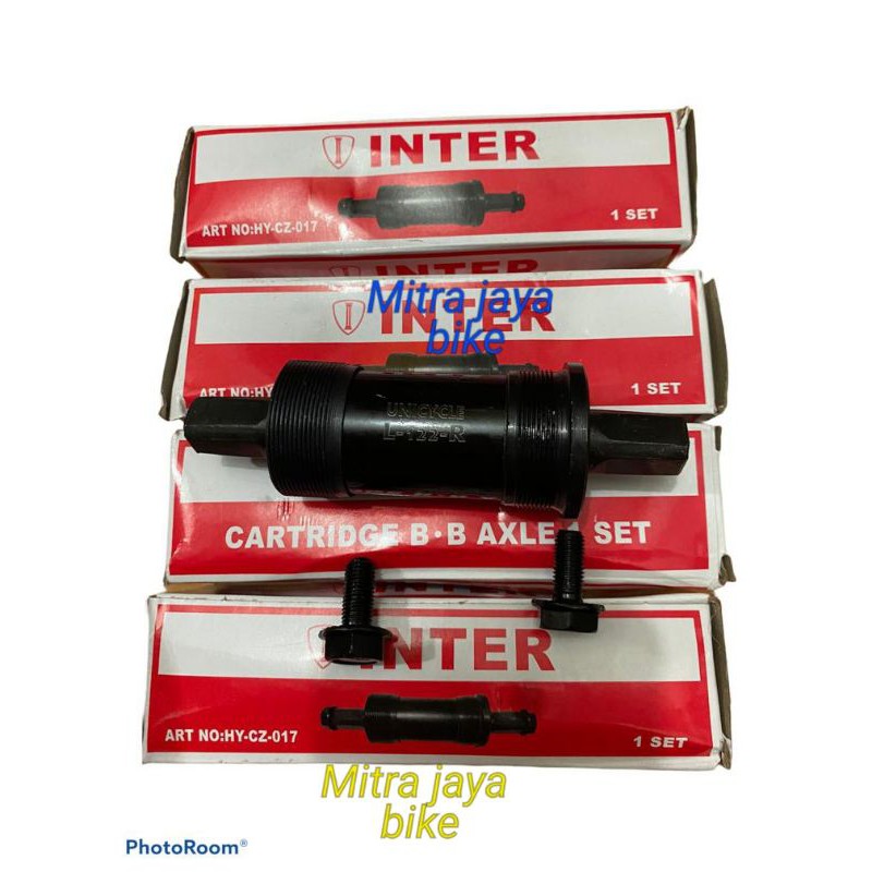 Bottom Bracket Kotak BB Kotak As Crank Bearing merek inter 122 buat sepeda mtb,minion,lipat,ferdrat