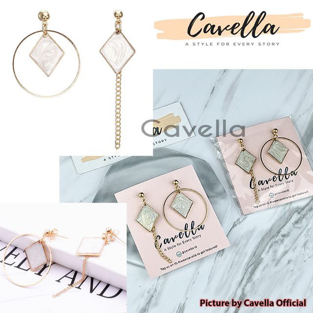 Premium Earring Anting by Cavella - Model : Opalite ER014