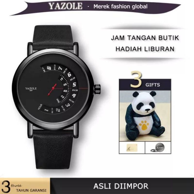 jam tangan pria water resistant original kulit simple yazole 509 luxury modern watch 2022