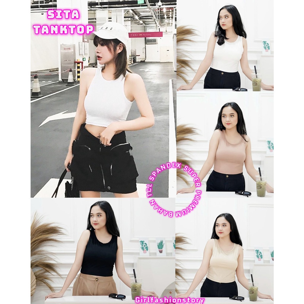 BEFAST - ZFS OOTD Wanita Tanktop CIO / SITA TANKTOP / Baju Wanita Casual / Tanktop Crop Wanita Terbaru / Tabktop Polos Kekiniaan Remaja / Atasan Pakaian Wanita Sexy / Terlaris / Termurah