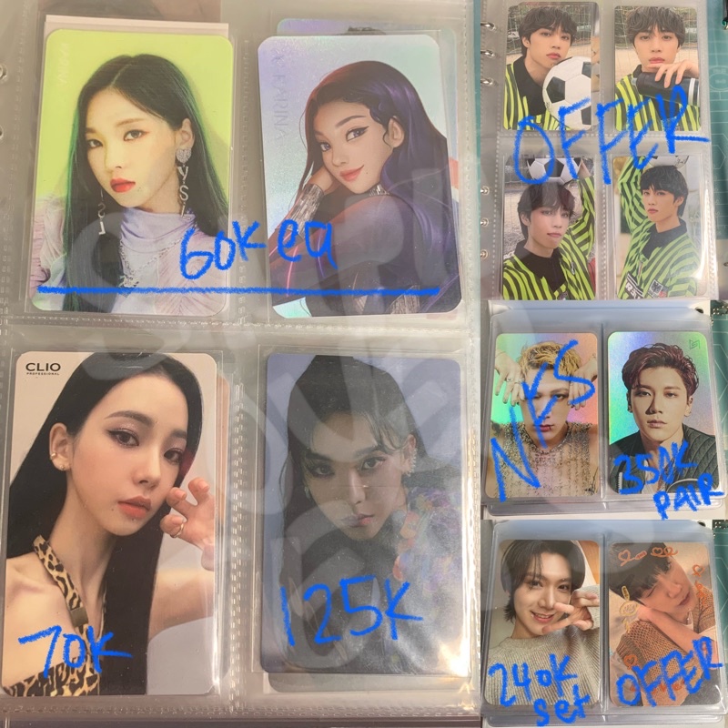 pc photocard karina black mamba holo clio v1 photo magnet next level ten photopack our home jopping 