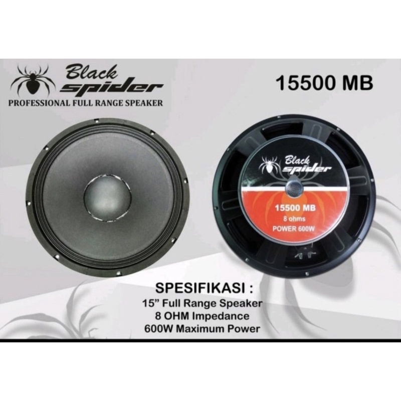 SPEAKER BLACK SPIDER 15 INCH 15500 MB WOOFER BLACKSPIDER 15500MB