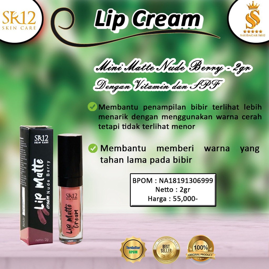 Paket make up simple Sr12 Menyempurnakan tampilan make up Natural Melindungi kulit dari paparan sinar matahari Glowing Bpom