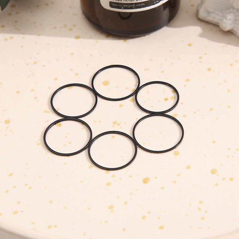 Fancyqube 6pcs / Set Cincin Model Terbuka Desain Geometri Warna Gold / Silver Gaya Punk / Hip Hop Untuk Wanita