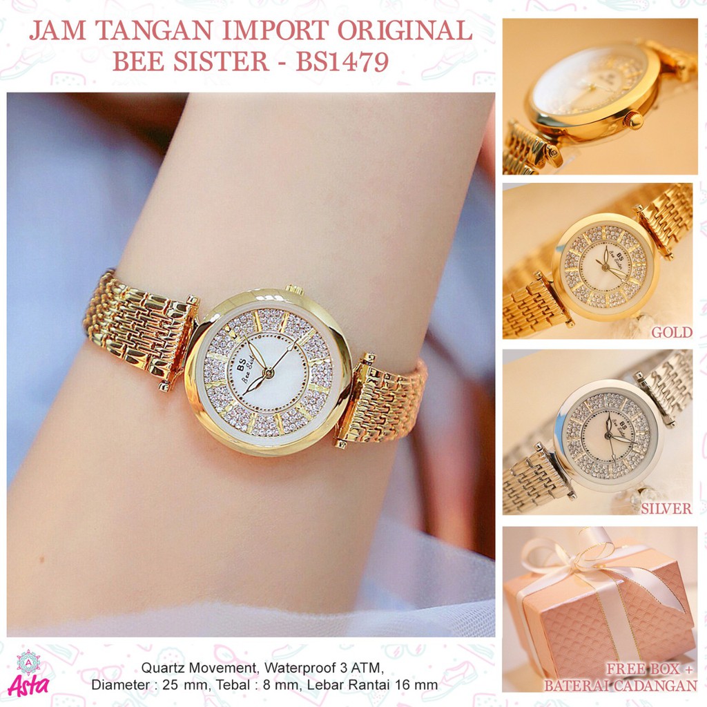 JAM TANGAN IMPORT ORIGINAL BEE SISTER-BS1479