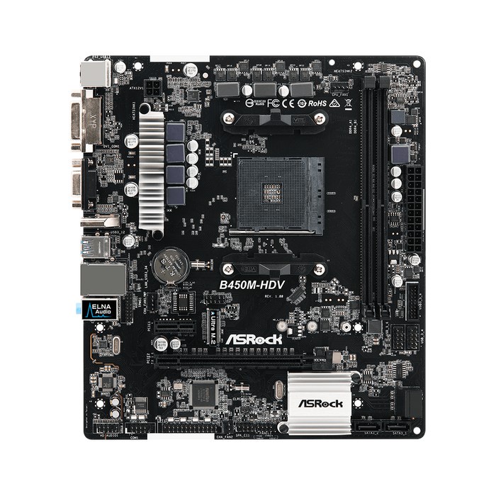 Asrock B450M-HDV (AM4, AMD Promontory B450, DDR4, USB3.1, SATA3) NAMPOL GAN