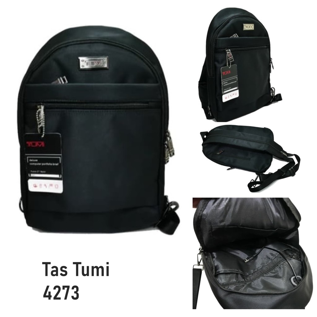 TAS PRIA SELEMPANG RANSEL TUMII USB NYLON