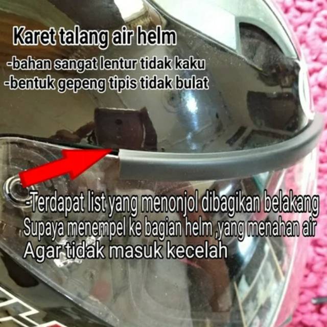 karet talang air kaca helm / karet talang air visor helm