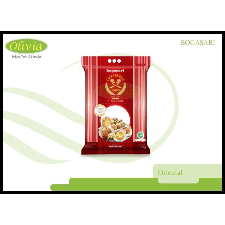 

Tepung Terigu Cakra Kembar Emas Bogasari Premium Oriental 5Kg