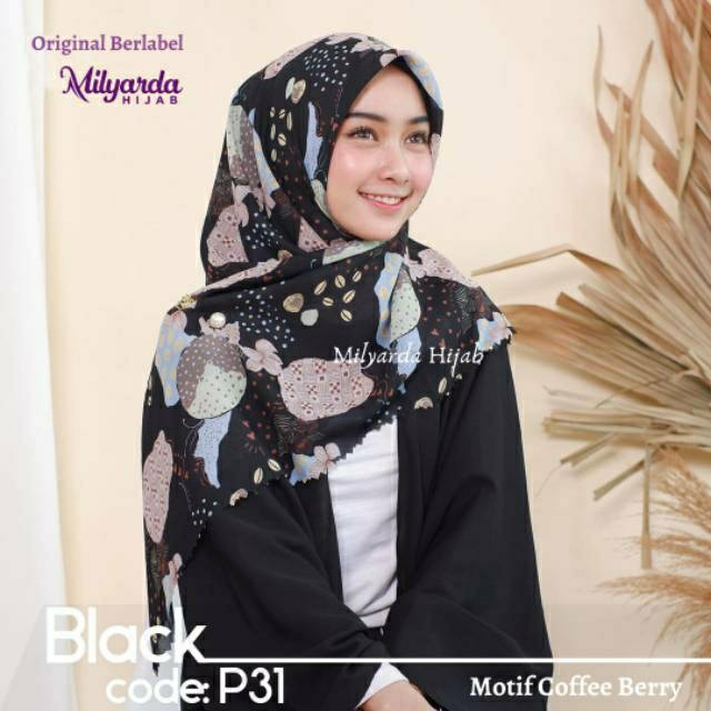 Coffee Bery - Hijab Segiempat - Viney Jepang - Milyarda