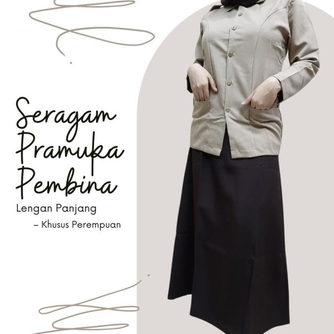 Baju Pramuka Katrina Pembina Cewek Lengan Panjang ( MERK SERAGAM )