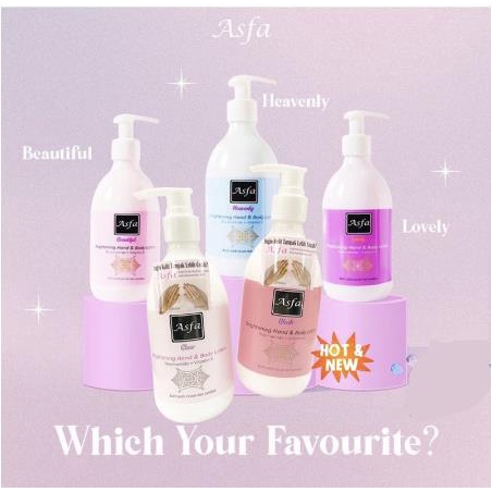 ^ KYRA ^ ASFA Beauty Hand Body Lotion Brightening HBL with Niacinamide dan Vitamin E - Netto 300 ml