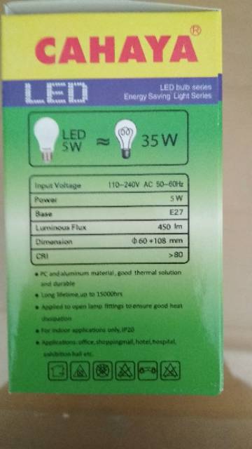 Cahaya Led Bulb 5 watt