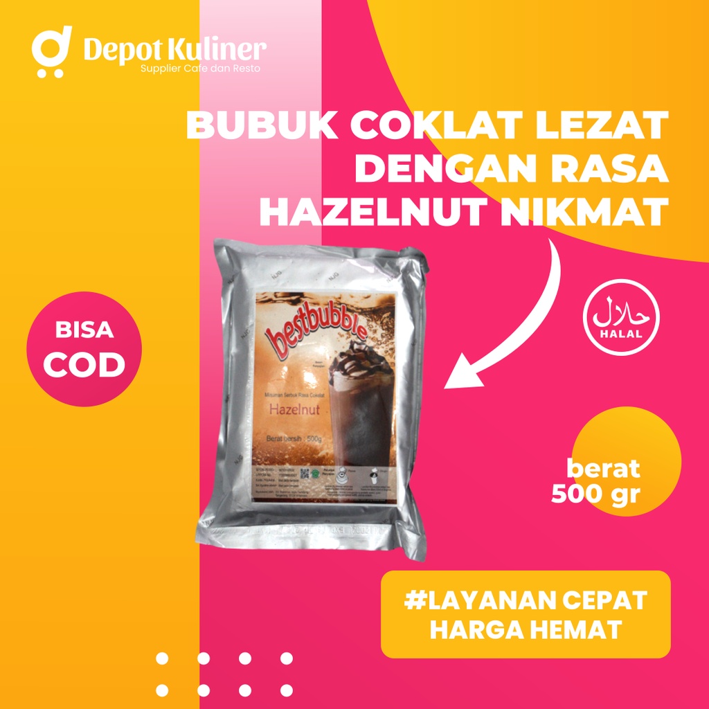 Bubuk Minuman Premium Choco Huzelnut Ice Blended Bubble Powder  500 Gram