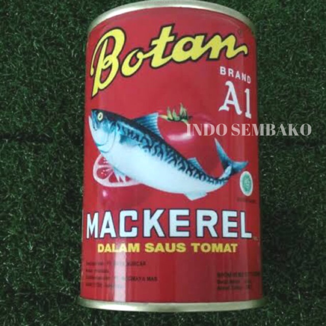 Botan Besar / Botan Mackarel 425g / ikan Kaleng Botan 425 gram / Botan A1 Sarden Saus Tomat Besar