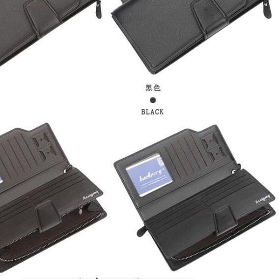 ✭ Dompet Pendek Sintetis Distro Cokelat Panjang Lipat Hitam J8X8 Elegan Dompet Original Mini Pria Pe