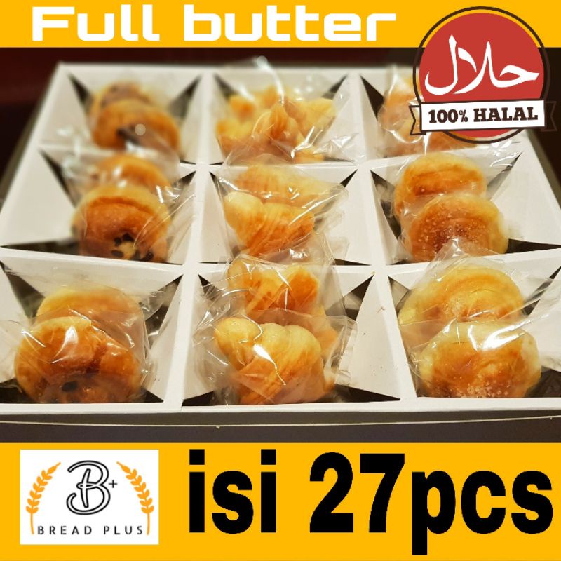 

Butter Croissant mini fresh (harga/box isi 27pcs)