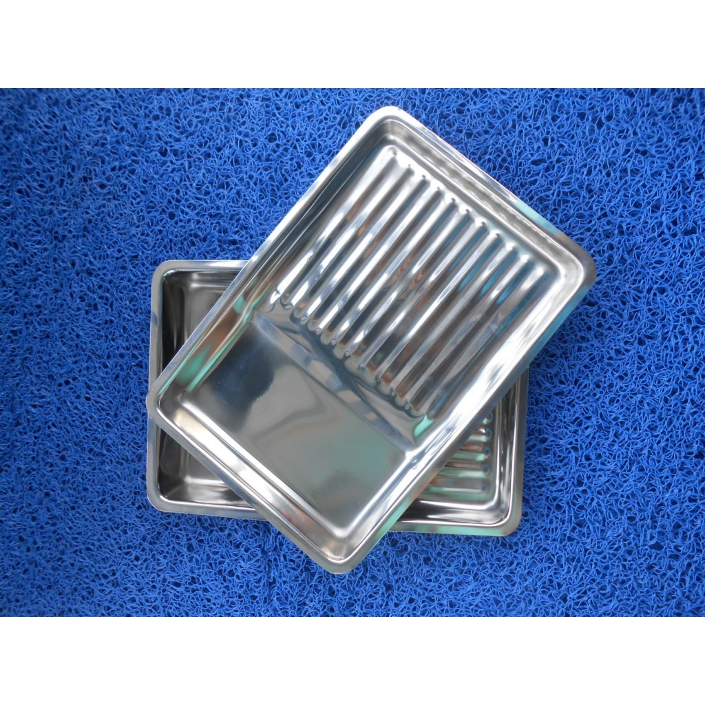 Bak Instrumen Tray Stainless Datar Besar Ukuran 25 cm Bak Instrumen Tray Stainless Datar Besar Ukuran 25 cm