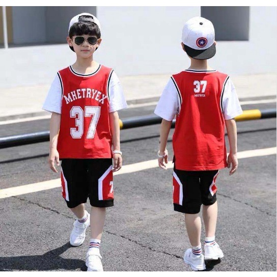 baju anak laki laki import Setelan Anak Usia-Umur SD SMP setelan sporty 37