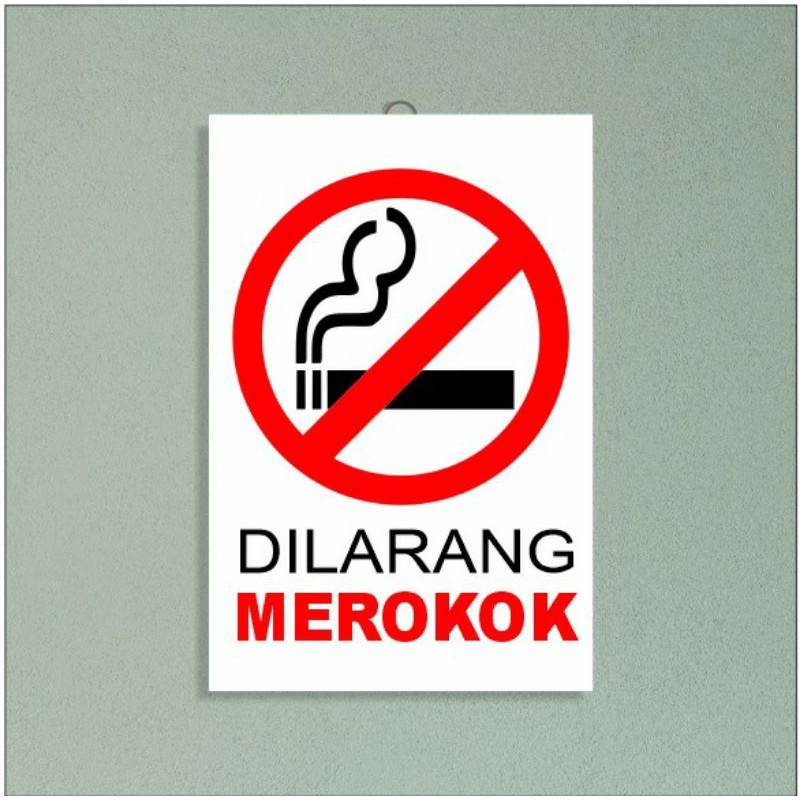 Jual Poster Tanda Dilarang Merokok Walldecor Papan Dinding | Shopee ...