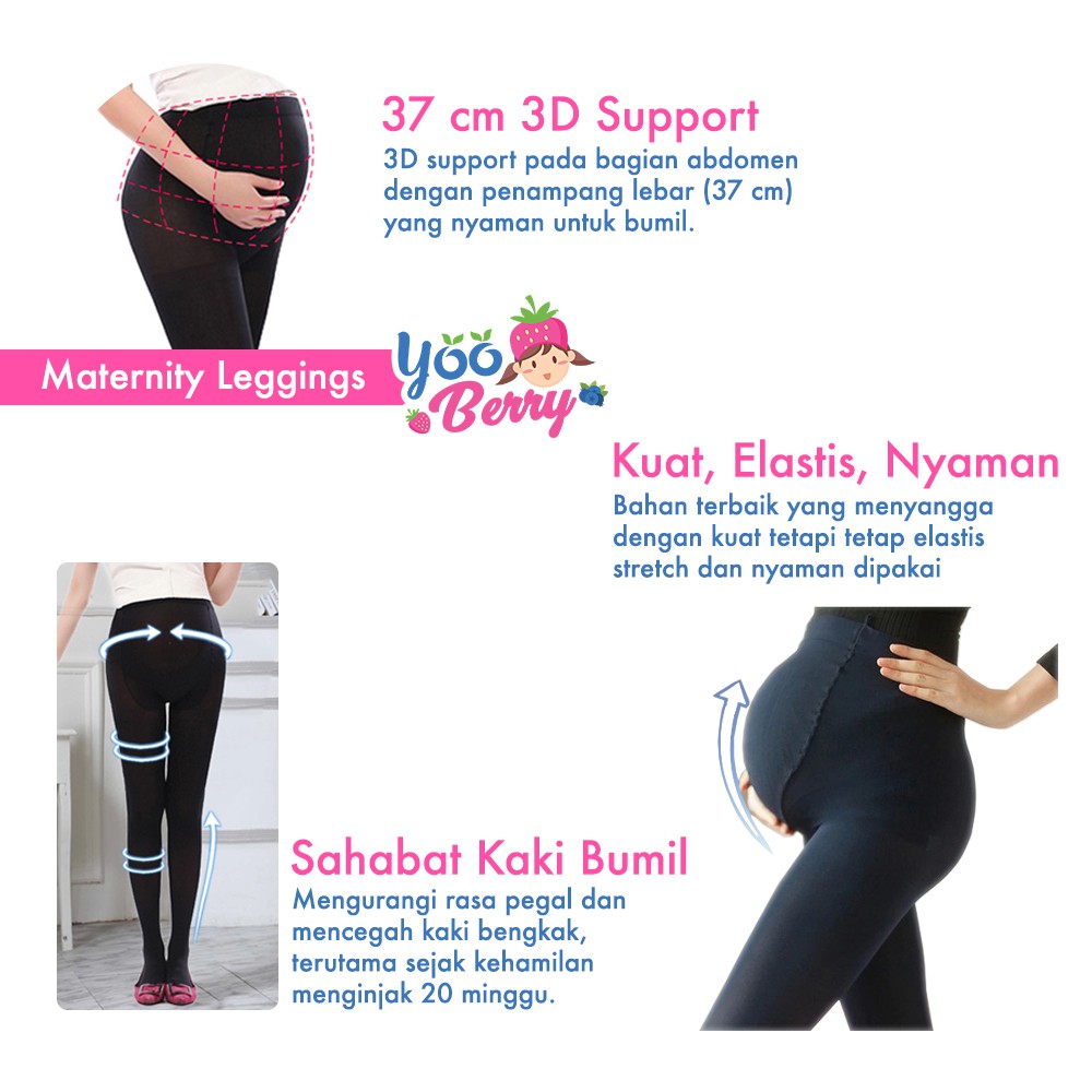 YooBerry Maternity Legging 3D Support Fit XXXL Celana Panjang Ibu Hamil Berry Mart