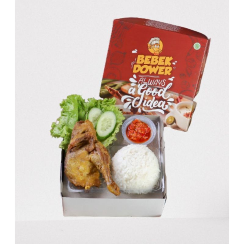 

Nasi Box Bebek 1/2 Ekor Reguler Sambal Dower