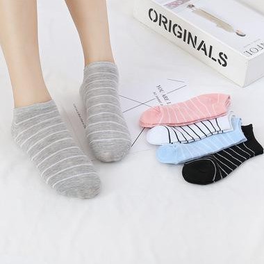 Kaos Kaki Pendek Semata Kaki Ankle IMPORT Kaos Kaki Ankle Garis Warna Kaos Kaki Perempuan